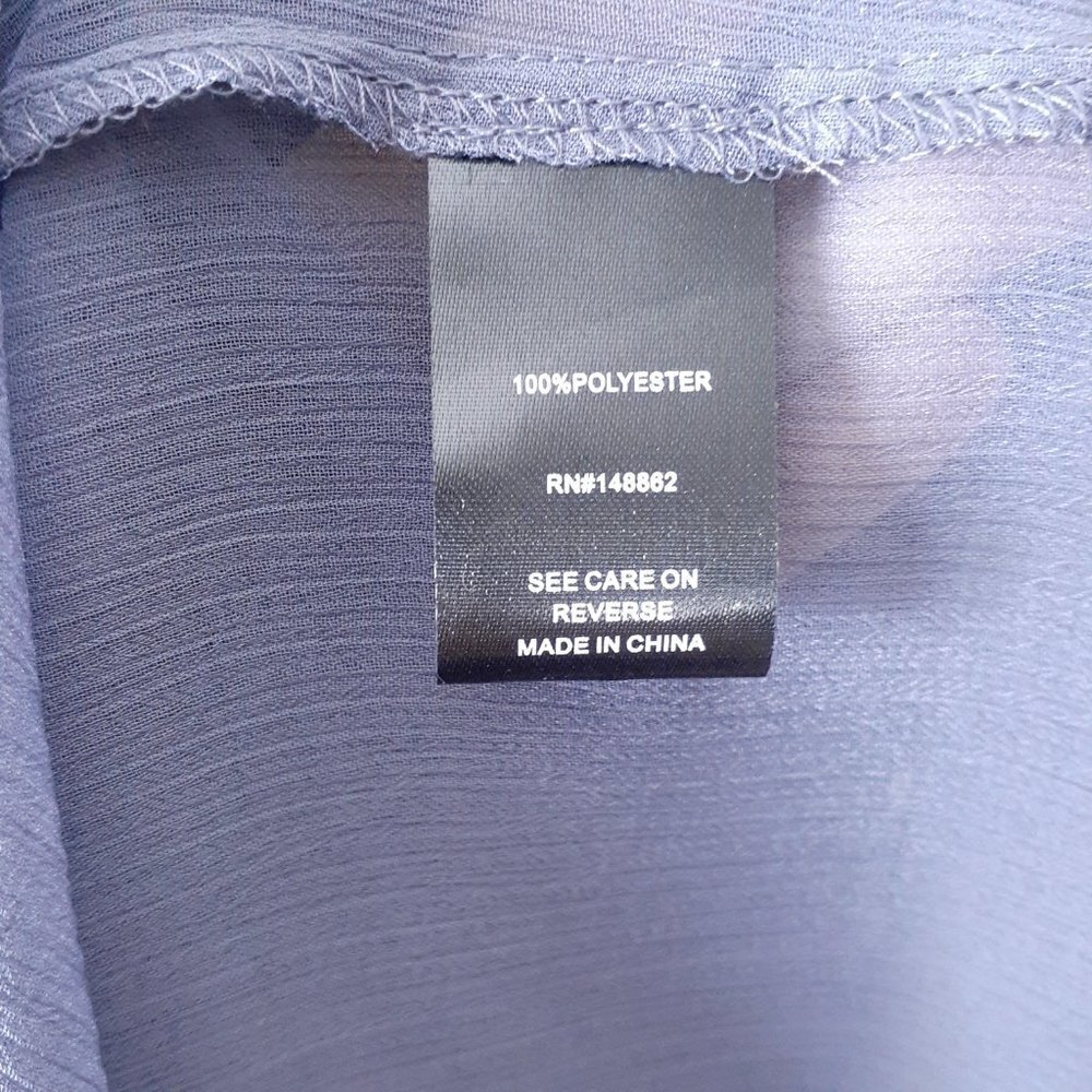 Torrid Womens Blouse Sz 1 Sheer Top Gray 52A - Picture 5 of 6